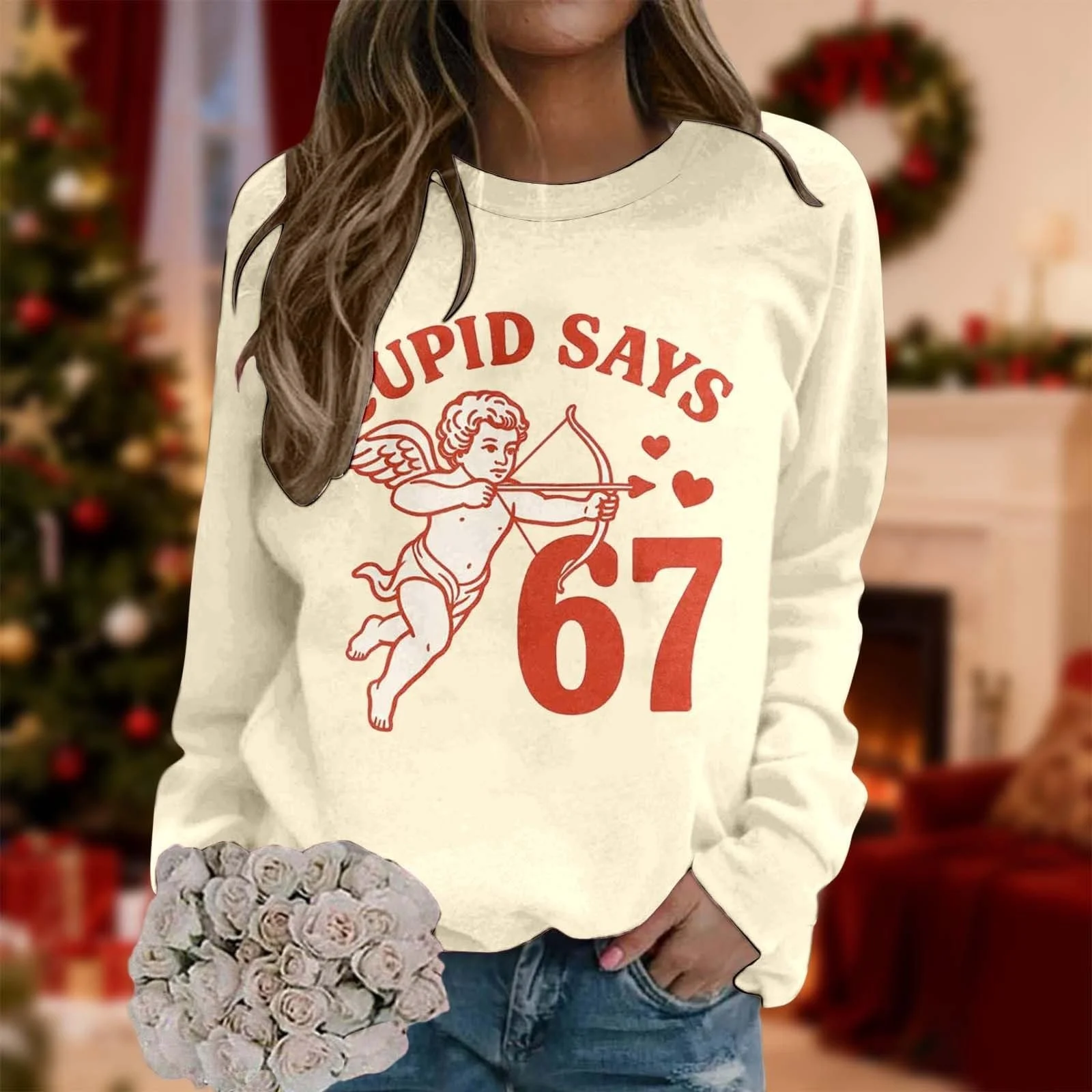 Толстовка Детская Рубашка с длинными рукавами для девочек Модный Пуловер Обычный Длинный рукав 67 Принт для осени и зимы Толстовка Пуловер Худи, фото №2