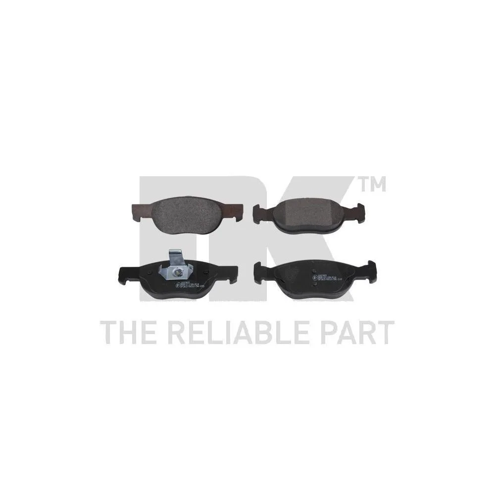 Комплект гальмівних колодок, дискове гальмо NK 222363 для FIAT LANCIA Передній міст, фото №1