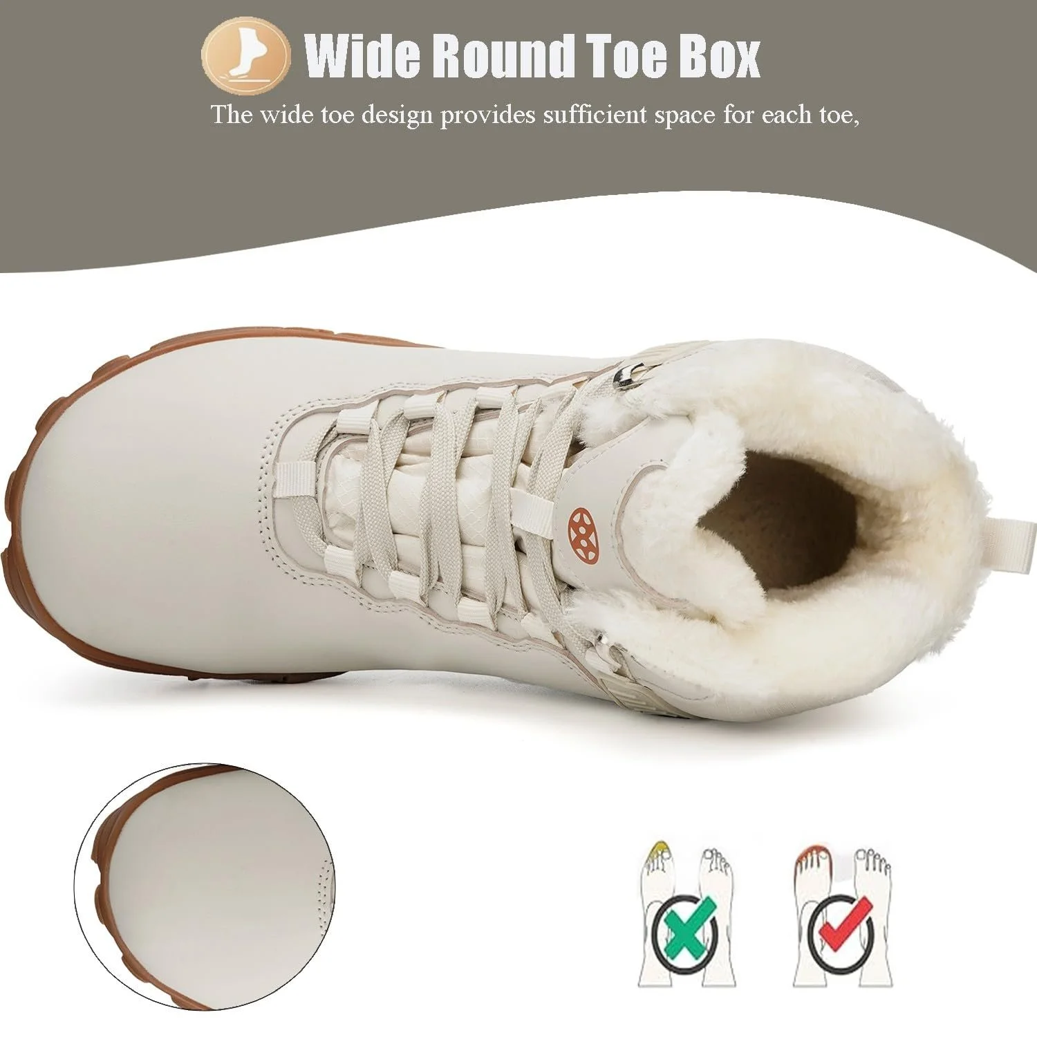 Чоботи Sisttke зимові утеплені водонепроникні для  жінок, нековзкі снігові, фото №3