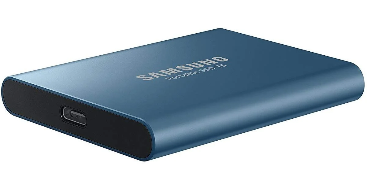 Портативный SSD Samsung T5 500 GB USB 3.1 до 540 MB/s Ocean Blue, фото №3