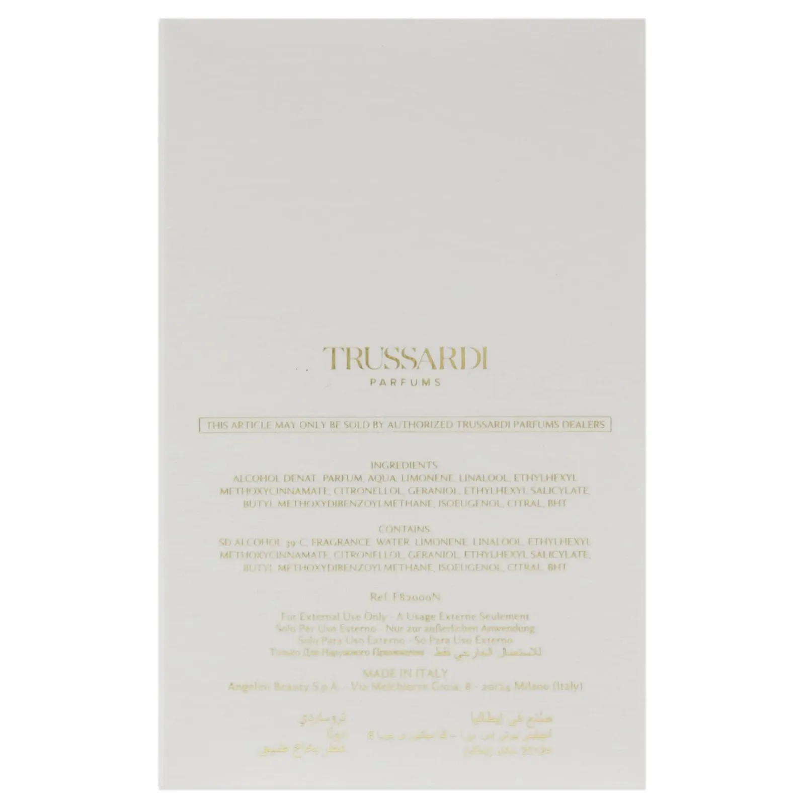 Парфюмированная вода Trussardi Donna White 30 мл, фото №3 Парфюмированная вода Trussardi Donna White 30 мл, фото №3