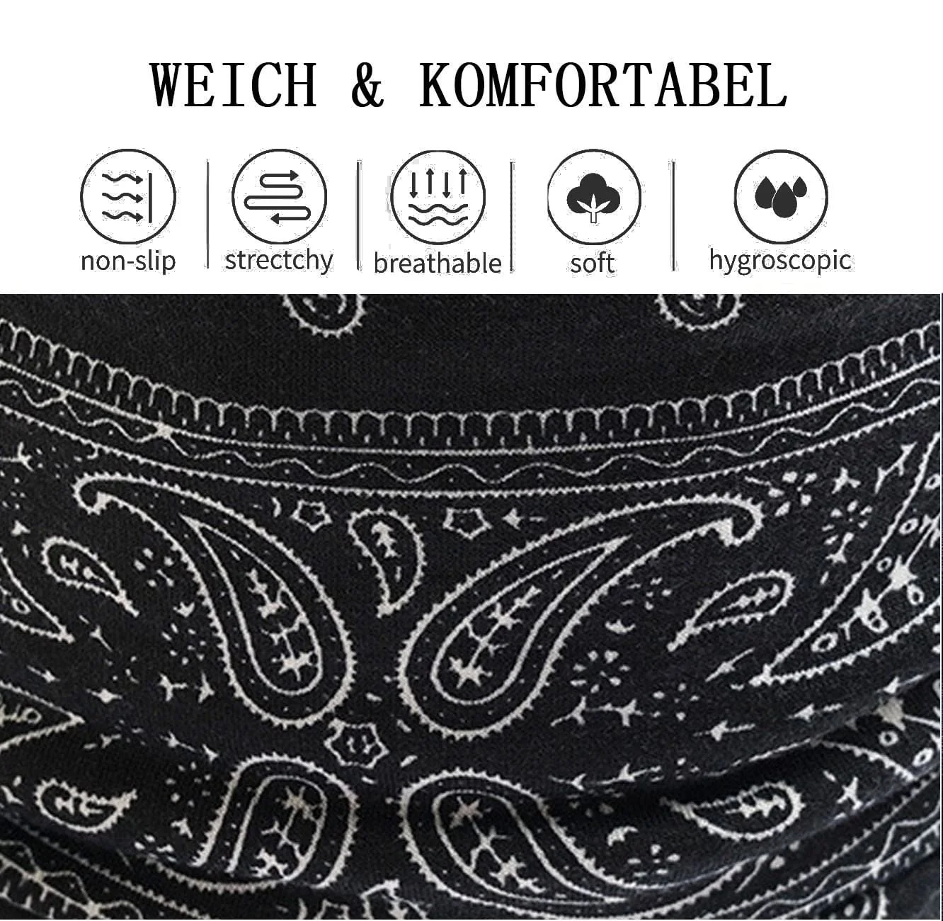 Пов'язка на голову жіноча широка в стилі бохо з квітковим принтом, еластична для бігу, йоги, фото №6 Пов'язка на голову жіноча широка в стилі бохо з квітковим принтом, еластична для бігу, йоги, фото №6