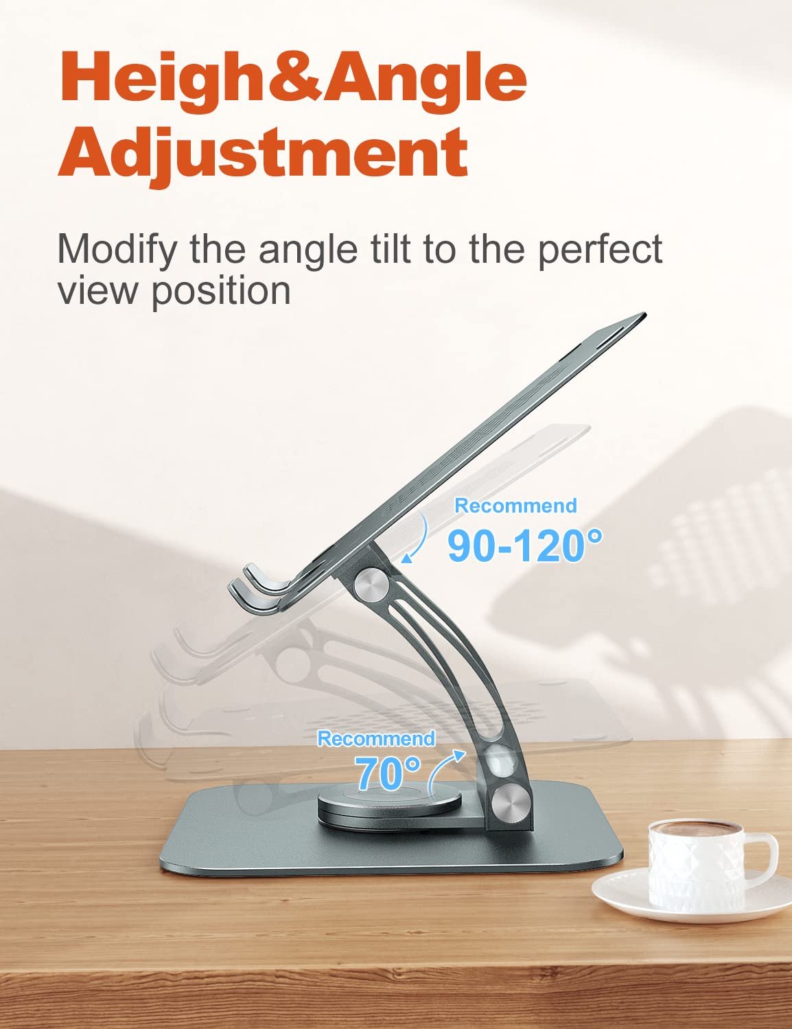 Підставка для ноутбука tounee з обертовою основою на 360

градусів, ергономічна підставка для ноутбука, регульована по висоті, підставка для ноутбука для столу, стояча підставка для ноутбука, підставка для комп'ютера з ноутбуками, 10-17 дюймів, сіра, фото №5