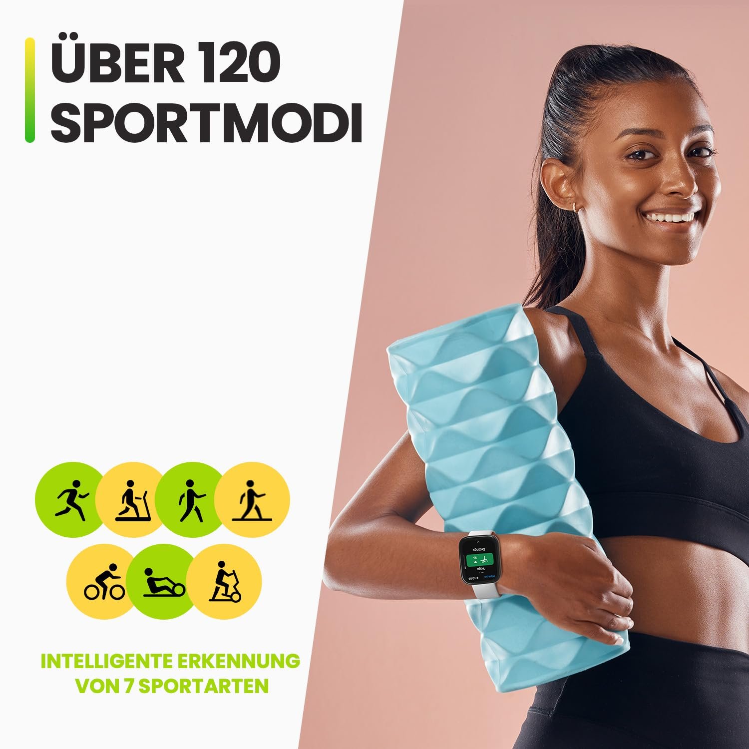 Смарт-годинник Amazfit Bip 5 46 мм з вимірюванням пульсу, 120 спортивними режимами, Bluetooth-дзвінками, GPS і 4 системами супутникового позиціонування, підтримкою Alexa, монітором SpO2 та часом автономної роботи 10 днів, фото №5