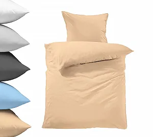 Постільна білизна Lavea Jasmin Series 100 x 135 см 1 підковдра + 1 наволочка 40 x 60 см Капучино - Фото 1