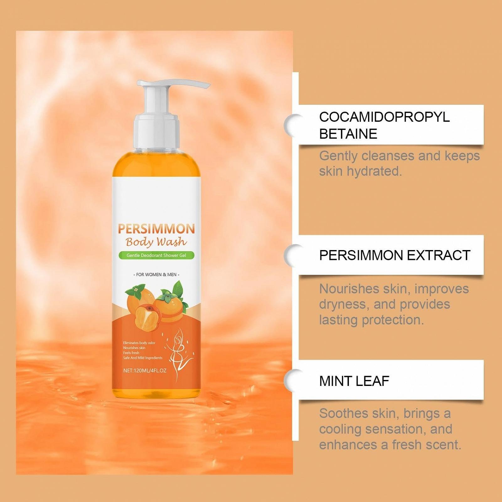 Гель для душу Persimmon Body Wash очищувальний та зволожувальний 3 шт., фото №2