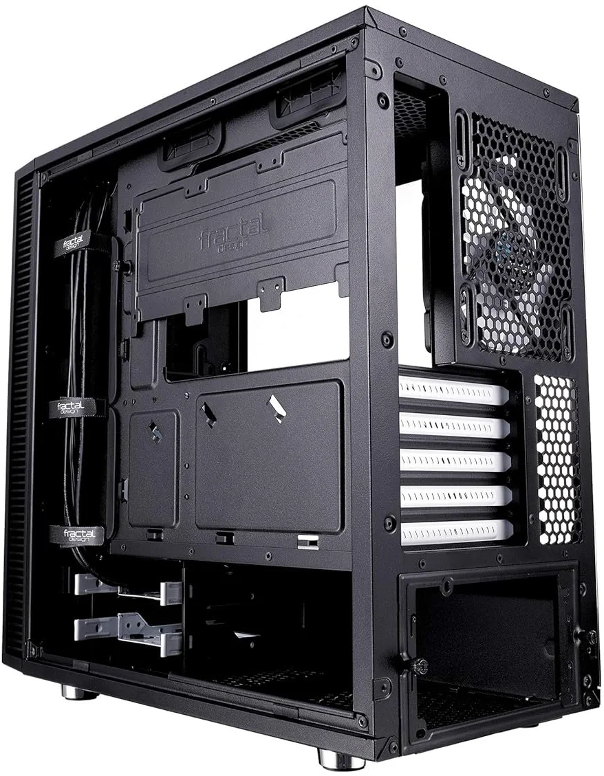 Корпус Fractal Design Define Mini C TG / без БЖ / Mini-Tower / mATX / Tempered Glass / 2x120mm Fans / USB 3.0 / Чорний, фото №10 Корпус Fractal Design Define Mini C TG / без БЖ / Mini-Tower / mATX / Tempered Glass / 2x120mm Fans / USB 3.0 / Чорний, фото №10