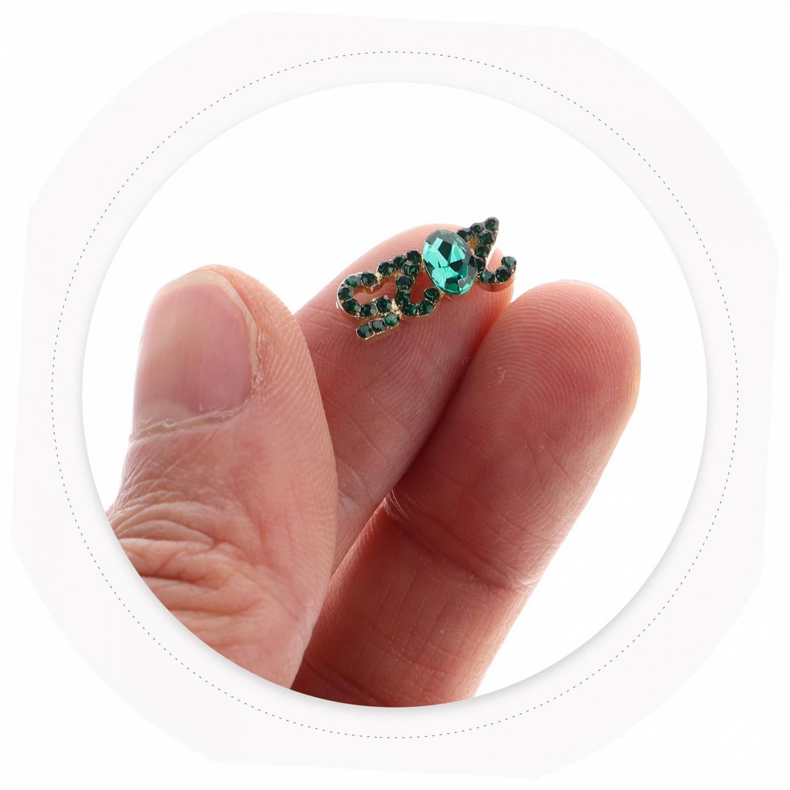 Украшение для маникюра FRCOLOR Объемные цифры для ногтей Мини-подвеска для ногтей Подвеска для ногтей на Новый год Украшение для ногтей своими руками Набор страз для ногтей Украшение для ногтей из сплава, 12 шт., фото №3