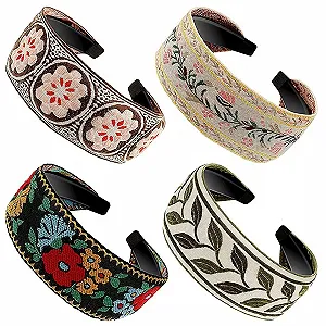 Обруч на голову Богемна Вишивка Квіти - Фото 1