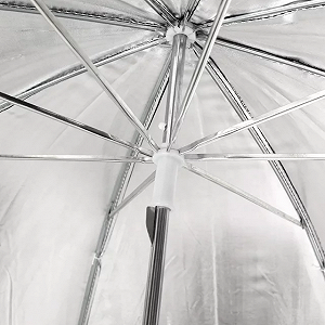 Фото зонт на отражение черный-серебро 83 см synthetic.ua - Фото 1