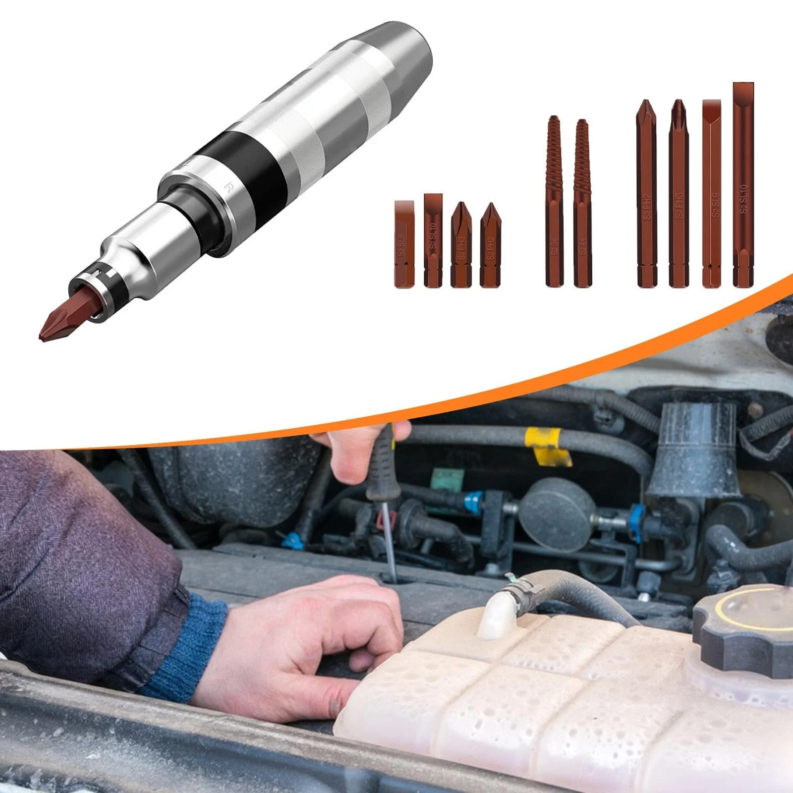 Набір ударних викруток 1/2 дюйма Сталь, фото №5