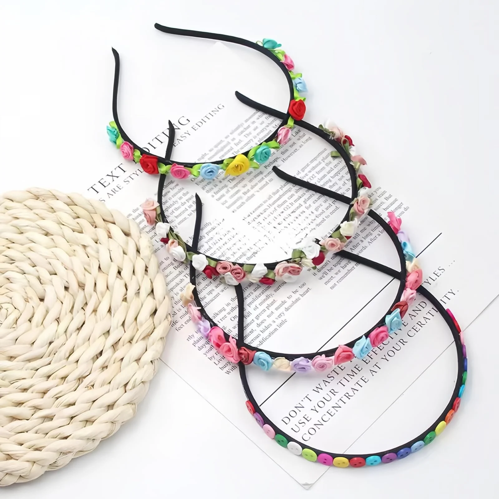 Набір обручів 30 шт, атлас, 1 см, фото №5