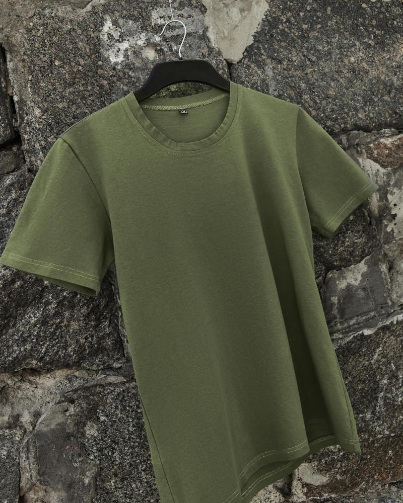 Футболка базовая хаки, фото №2 Футболка базовая хаки, фото №2