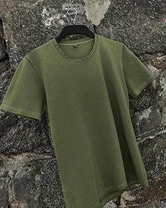 Футболка базовая хаки synthetic.ua - Фото 1