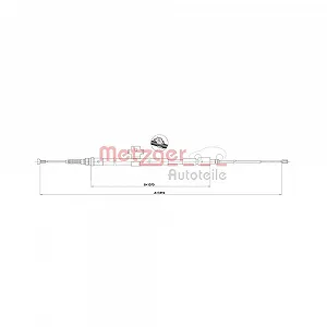 Трос стоянкового гальма METZGER 1.PE002 задній правий для PEUGEOT - Фото 1