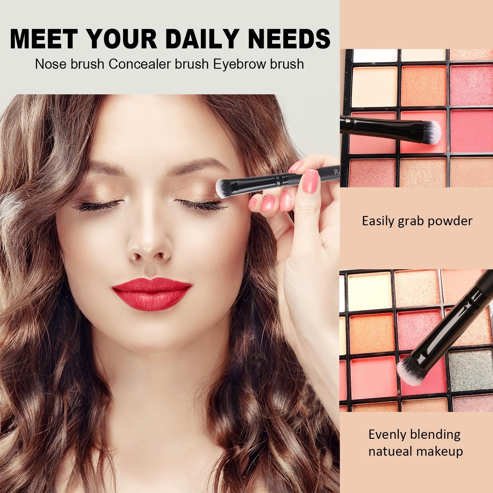 Набор кистей для макияжа 15 штук Professional Synthetic Premium Travel Кисти для макияжа Cruelty Free Bristles Foundation Powder Blush Cosmetic Brush Gift, фото №6