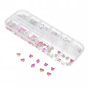 Украшения для ногтей ABOOFAN Металл Наклейки Самоцветы Аппликации Украшения Фиолетовая смола - Фото 1