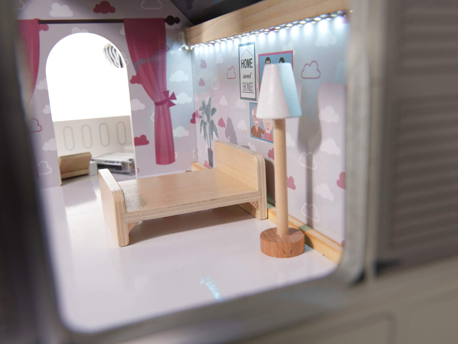 XXL Деревянный Кукольный дом с LED подсветкой Большой, фото №8 XXL Деревянный Кукольный дом с LED подсветкой Большой, фото №8