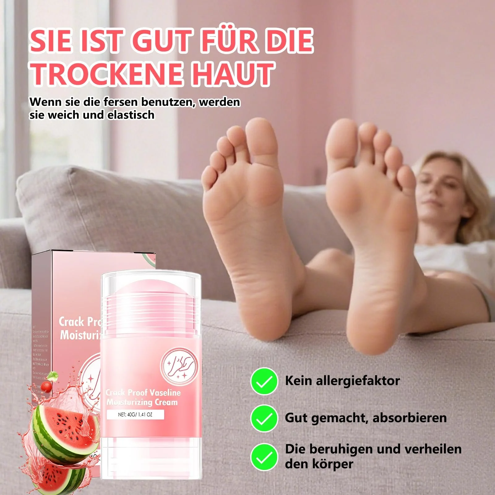 Набор увлажняющих кремов для ног (3 шт.) 40 г против трещин и мозолей с мочевиной, фото №4