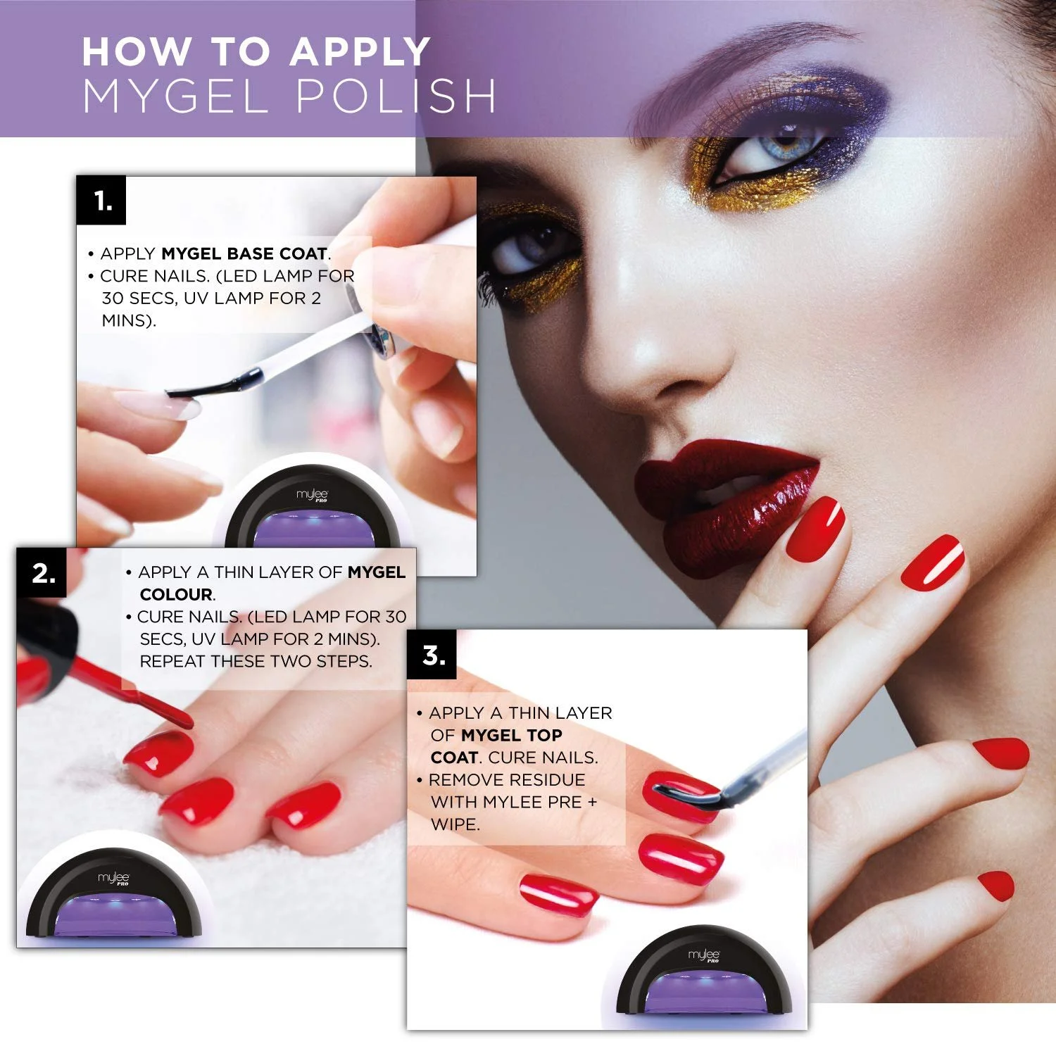 Гель-лак Mylee MYLEE Autumn Winter 8 x 10 мл Кольори + Верхнє та базове покриття UV/LED Soak Off, фото №6