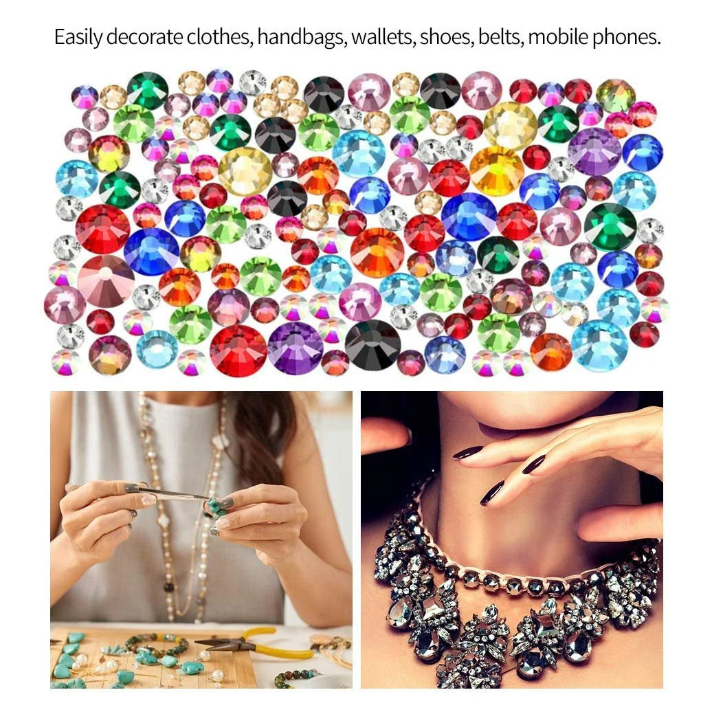 Стрази Скляні кристали Багатогранні блискучі декоративні ручної роботи 2000 шт., фото №3