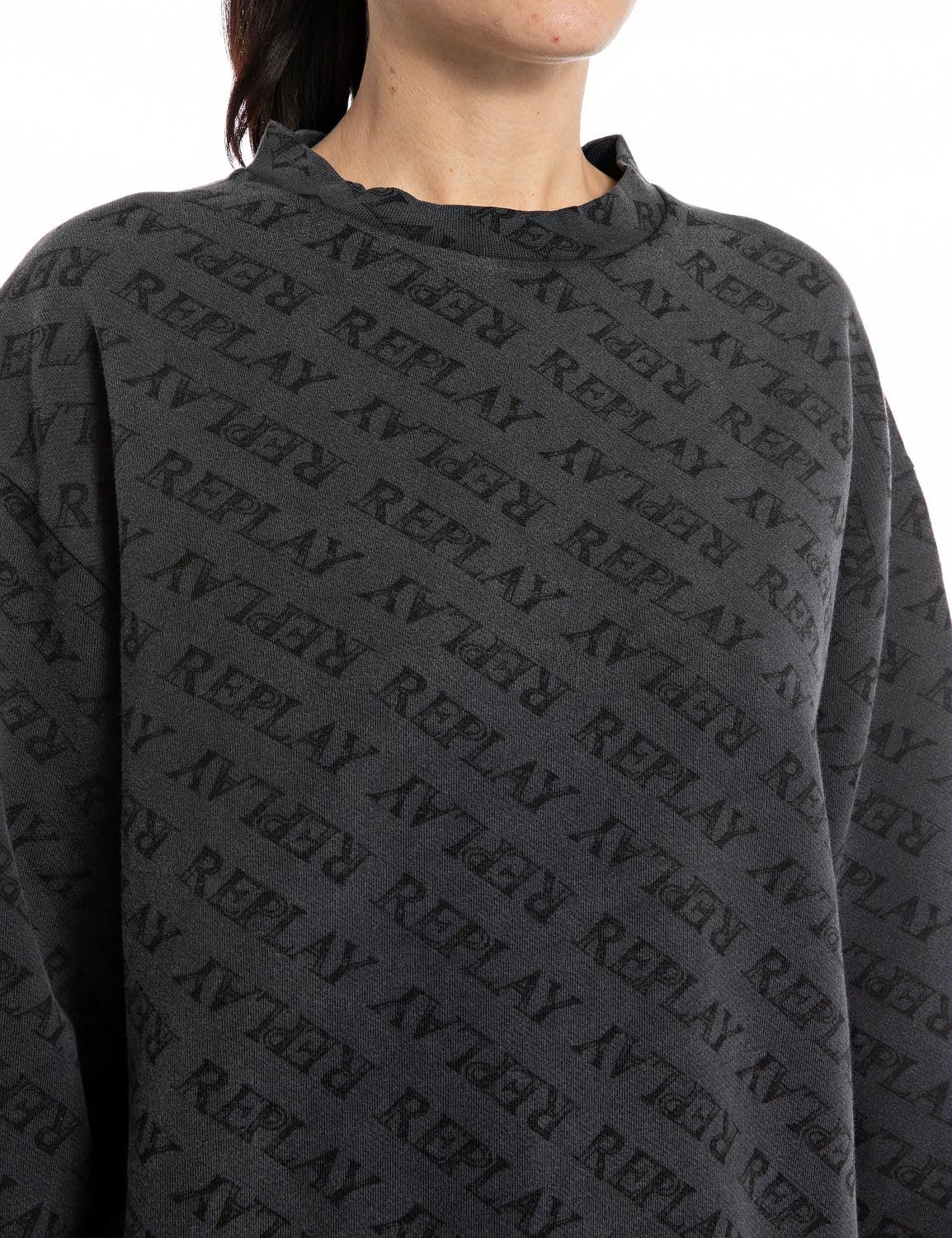 Женская Толстовка Replay из хлопка с принтом по всей поверхности, фото №3