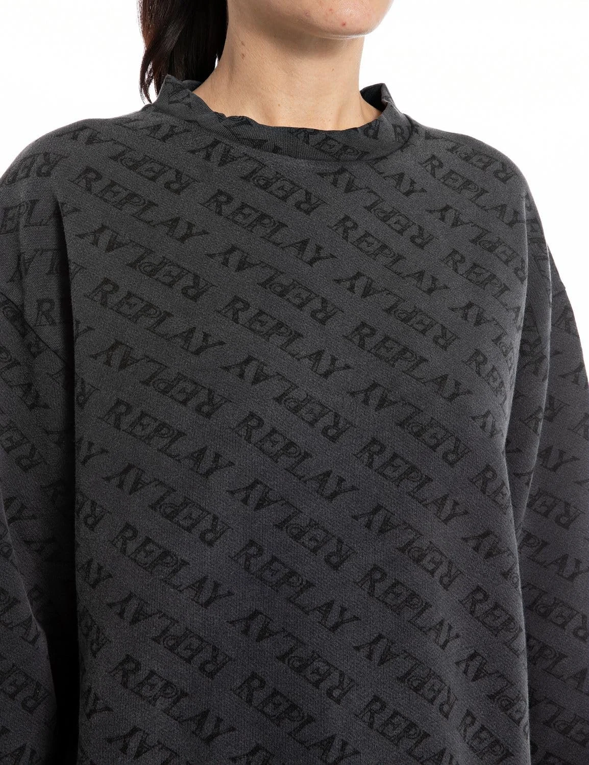 Женская Толстовка Replay из хлопка с принтом по всей поверхности, фото №3