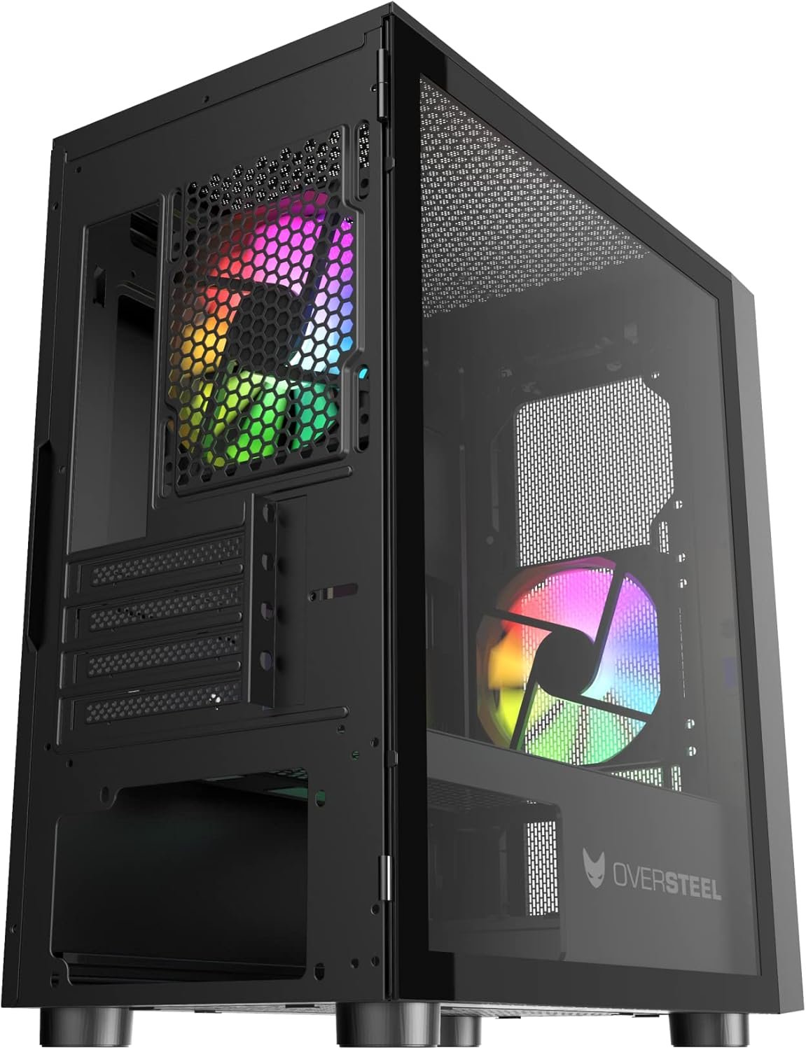 Корпус для ПК Oversteel AERIS / RGB / Без БЖ / Чорний, фото №4