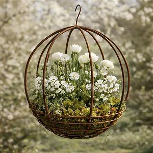 Подвесная корзина Bornhöft Садовый шар 30 см металлическая ржавая патина цена на synthetic.ua - Фото 1 Подвесная корзина Bornhöft Садовый шар 30 см металлическая ржавая патина synthetic.ua - Фото 1