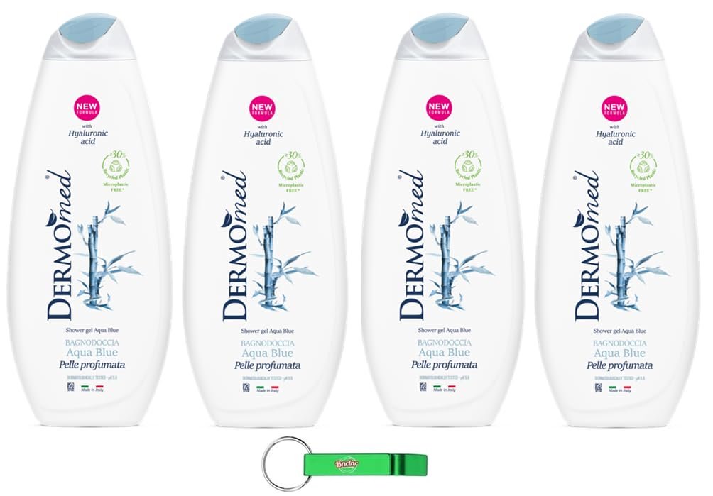 Гель для душу Dermomed Aqua Blue зволожуючий 4 шт. по 650 мл, фото №1