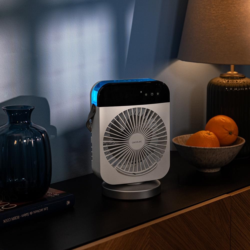 Настільний охолоджувач повітря Cecotec EnergySilence 600 DeskChill Smart Rotate 10 Вт 300 мл 4 швидкості Таймер LED-підсвітка 7 кольорів, фото №9