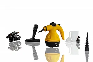 Ручной пароочиститель BEHOME с 9 аксессуарами для удаления грязи Желтый synthetic.ua - Фото 1