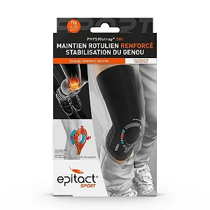 Наколенник спортивный Epitact Sport PhysioStrap Ski XL Черный synthetic.ua - Фото 1