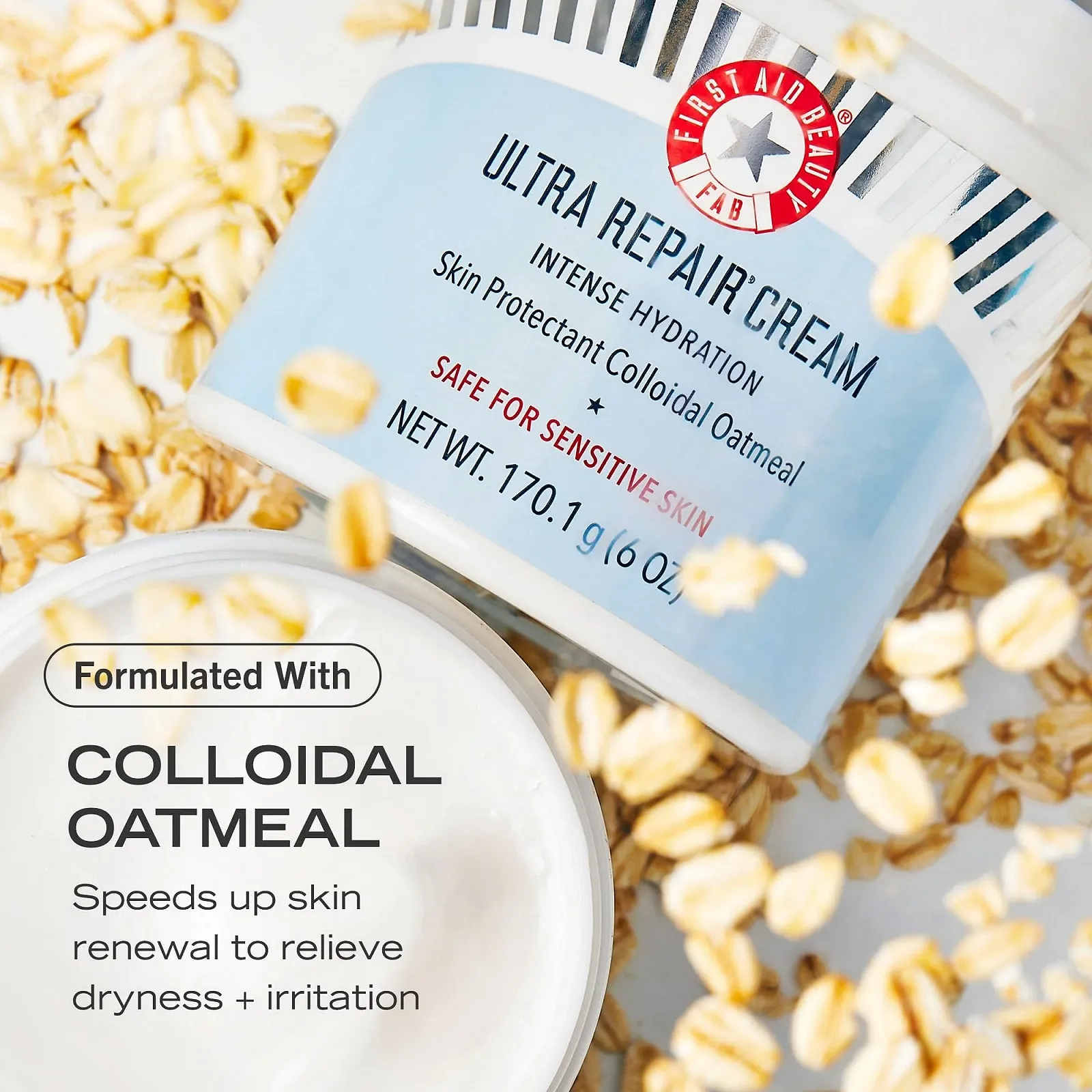 Набір First Aid Beauty Ultra Repair Cream + Pure Skin Cleanser зволожувальний 56.7 г + 56.7 г, фото №2 Набір First Aid Beauty Ultra Repair Cream + Pure Skin Cleanser зволожувальний 56.7 г + 56.7 г, фото №2