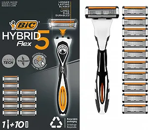 Бритва BIC Hybrid 5 Flex с 10 сменными лезвиями - Фото 1