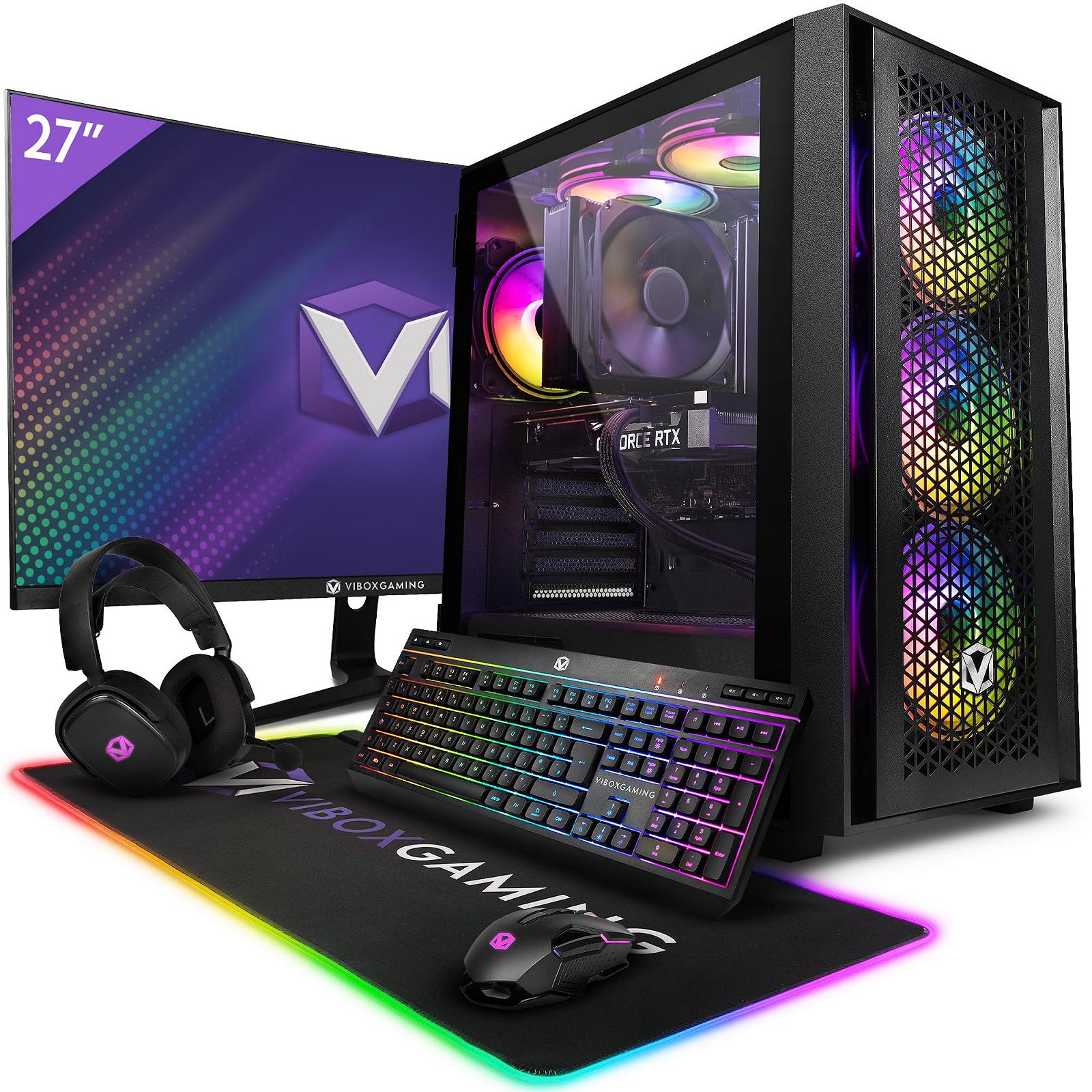 Компьютер Vibox VIII-100 Gaming PC 27 Inch Set Complete Intel i9 11900F 5.2GHz Nvidia RTX 4060 8GB 32GB RAM 1TB NVMe M.2 SSD Windows 11 WiFi, фото №1