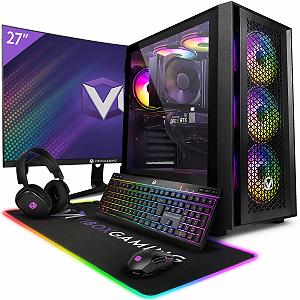 Компьютер Vibox VIII-100 Gaming PC 27 Inch Set Complete Intel i9 11900F 5.2GHz Nvidia RTX 4060 8GB 32GB RAM 1TB NVMe M.2 SSD Windows 11 WiFi - Фото 1