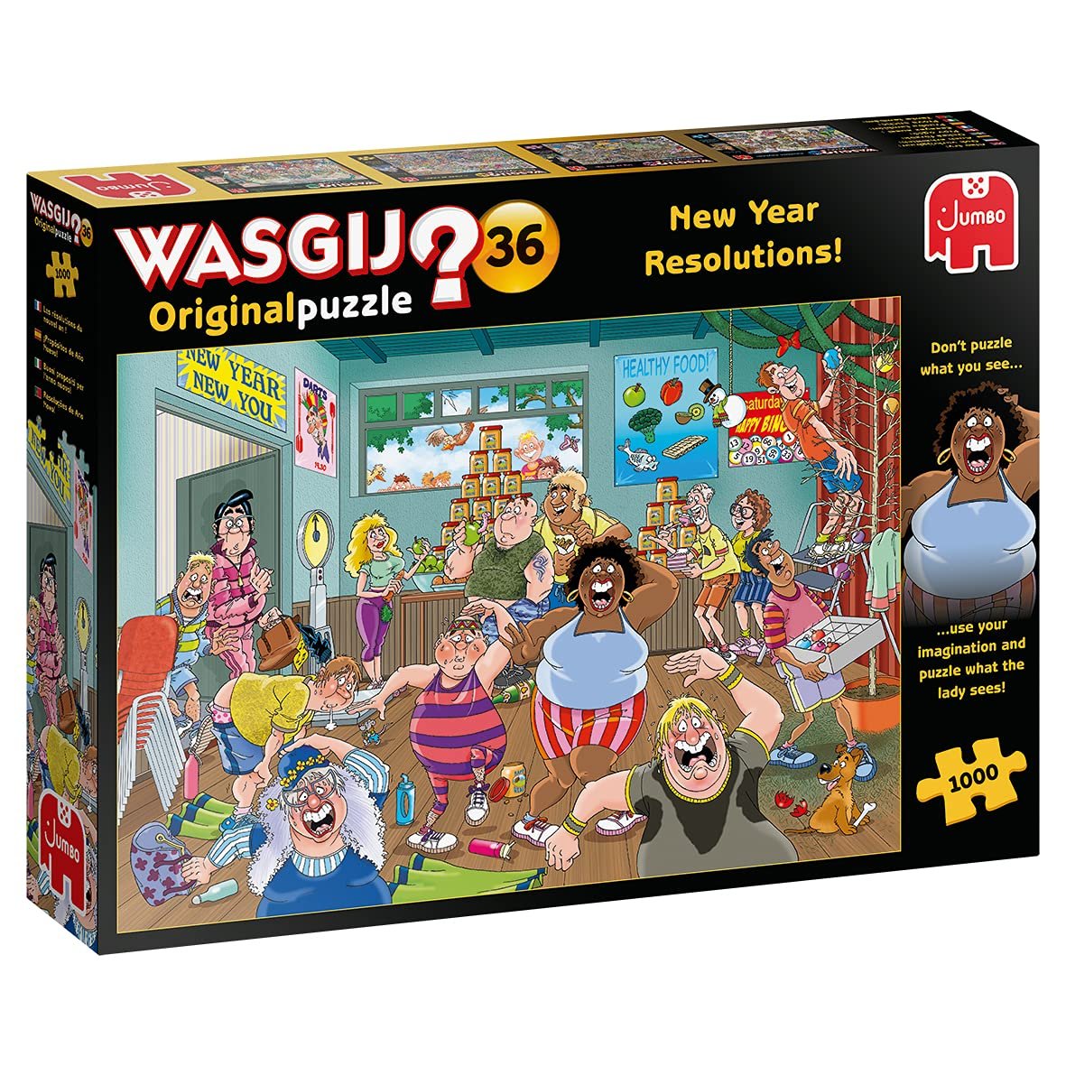 Пазл Jumbo Spiele GmbH Wasgij Original 36 Good Resolutions for the New Year! 1000 елементів для дорослих, фото №1 Пазл Jumbo Spiele GmbH Wasgij Original 36 Good Resolutions for the New Year! 1000 елементів для дорослих, фото №1