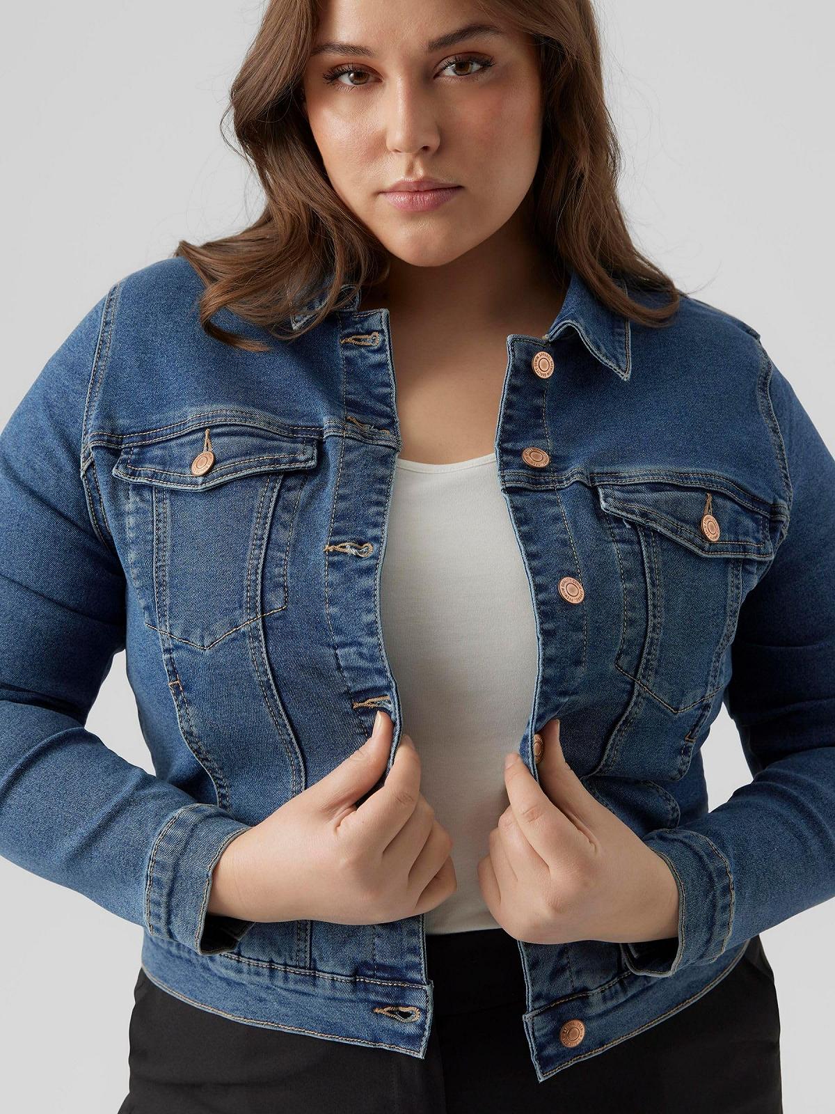 Куртка VERO MODA Vmruna Ls Slim DNM Jck Mix Ga Cur Noos, фото №6