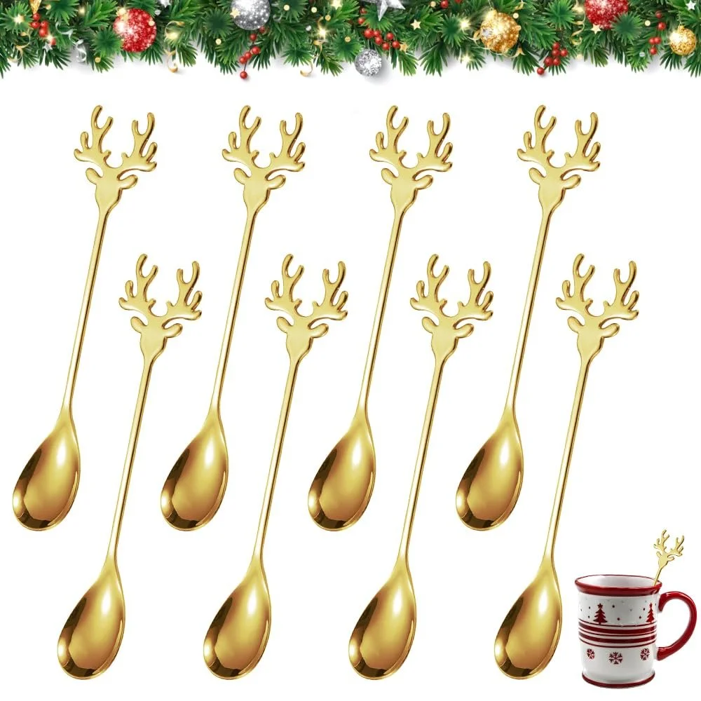 Набір з 8 різдвяних ложоклотий), фото №1