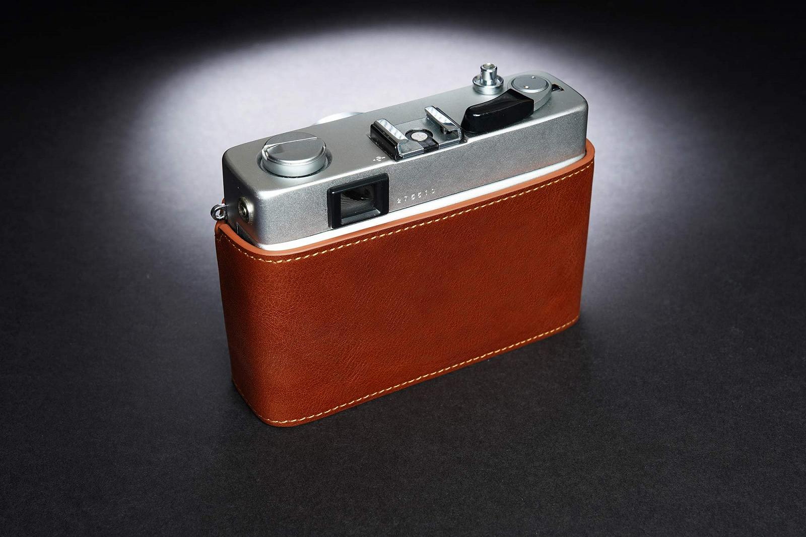 Получехол для камеры Zakao для Konica C35 EF3 из натуральной кожи Коричневый, фото №7