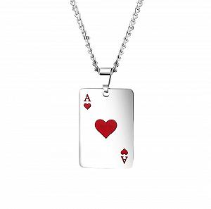 Модний сріблястий ланцюжок унісекс-карта - Фото 1