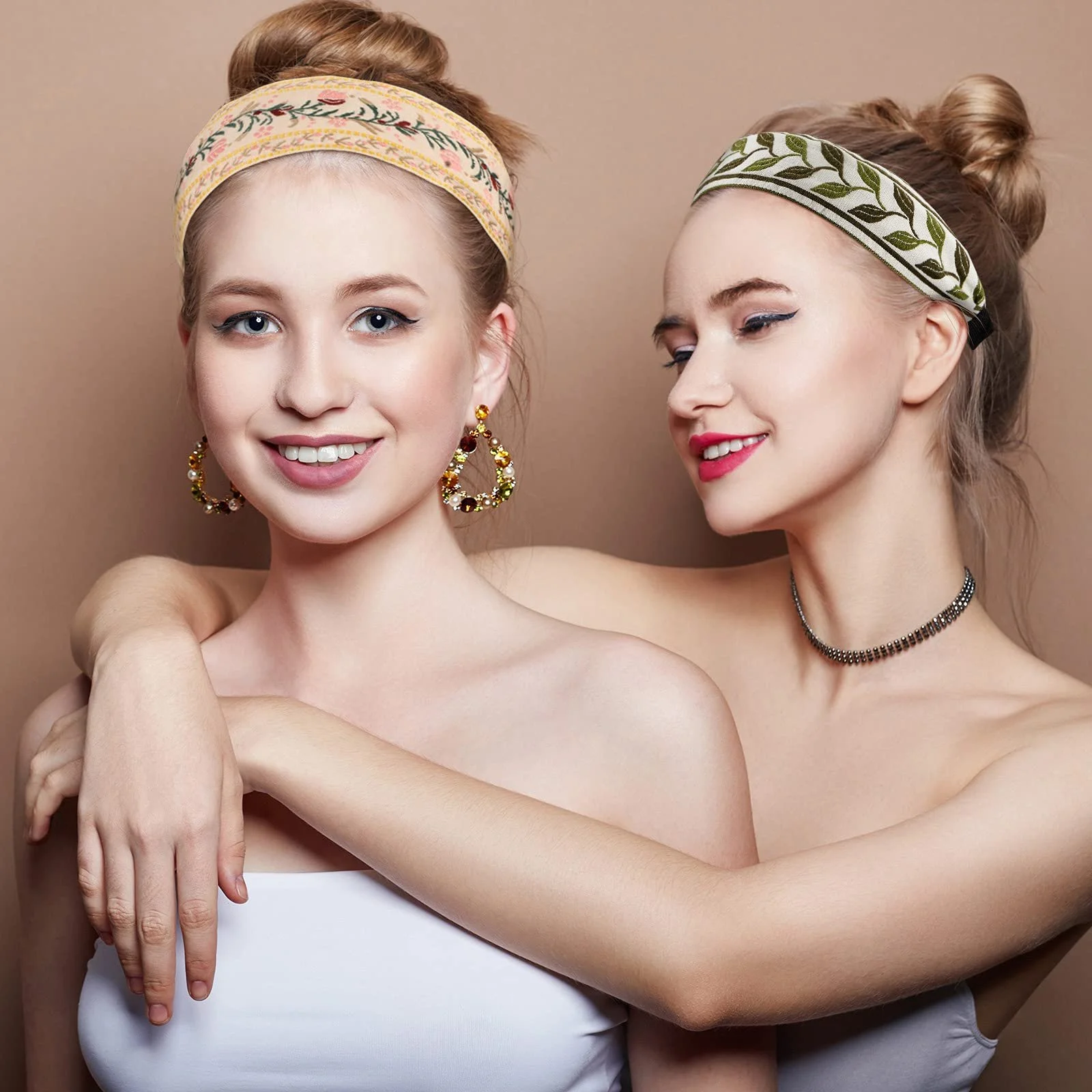 Обруч на голову Богемна Вишивка Квіти, фото №6