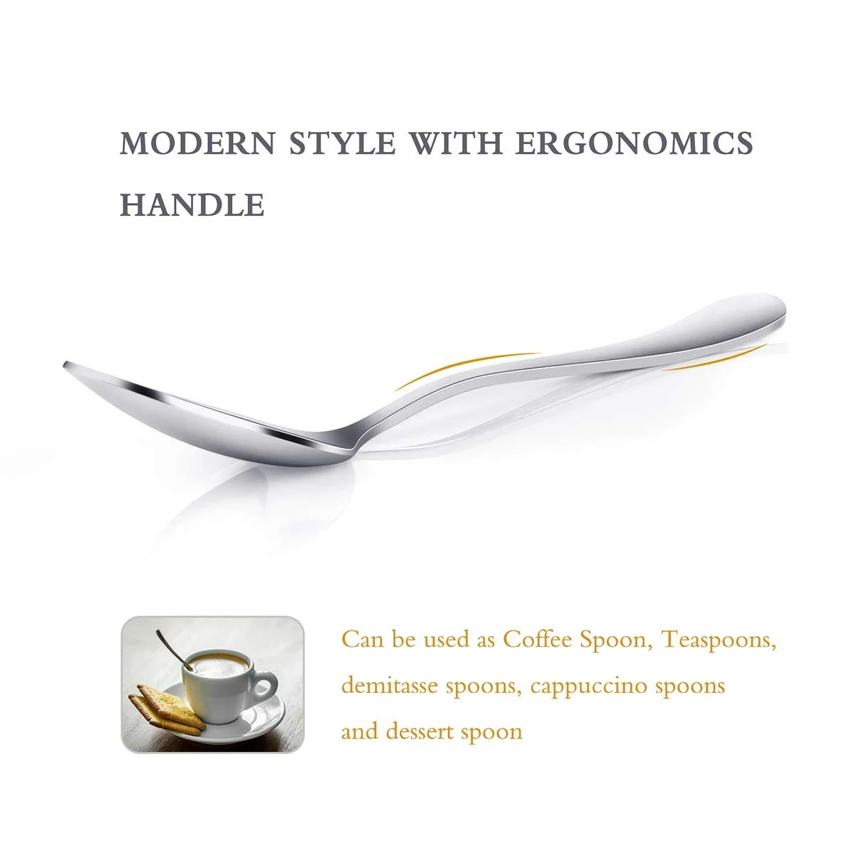 Ложка столова з нержавіючої сталі, 24 шт (13,5 см, 13,5 см), фото №3 Ложка столова з нержавіючої сталі, 24 шт (13,5 см, 13,5 см), фото №3