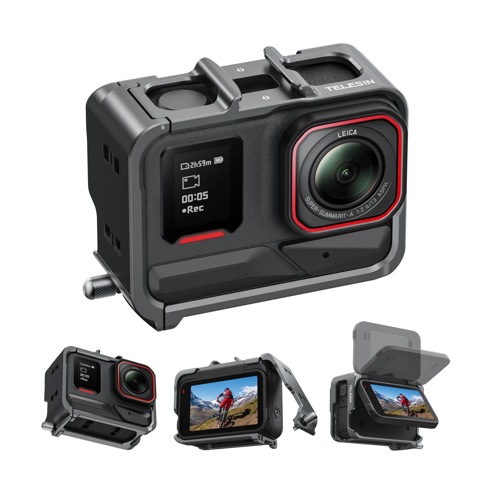 Захисний чохол TELESIN Insta 360 Ace Pro2/Ace Pro/Ace Magnesium Aluminum Alloy Case, фото №1