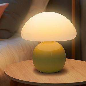 Настільна лампа Mushroom LED Dimmable Glass Ceramic Yellow - Фото 1