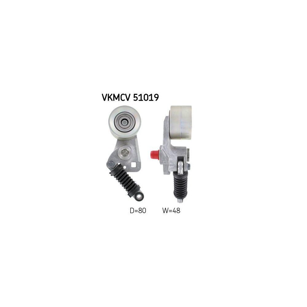 Натяжитель ремня, поликлиновой ремень SKF VKMCV 51019 для MERCEDES-BENZ, фото №1