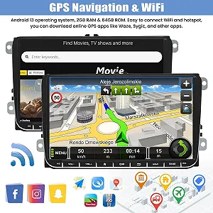 Штатная автомагнитола Hikity для VW Golf 5 Golf 6 Passat B6 Touran EOS Polo / 9" / Сенсорная / 2/64Гб / Android 13 / Bluetooth / WI-FI / GPS / USB synthetic.ua - Фото 1