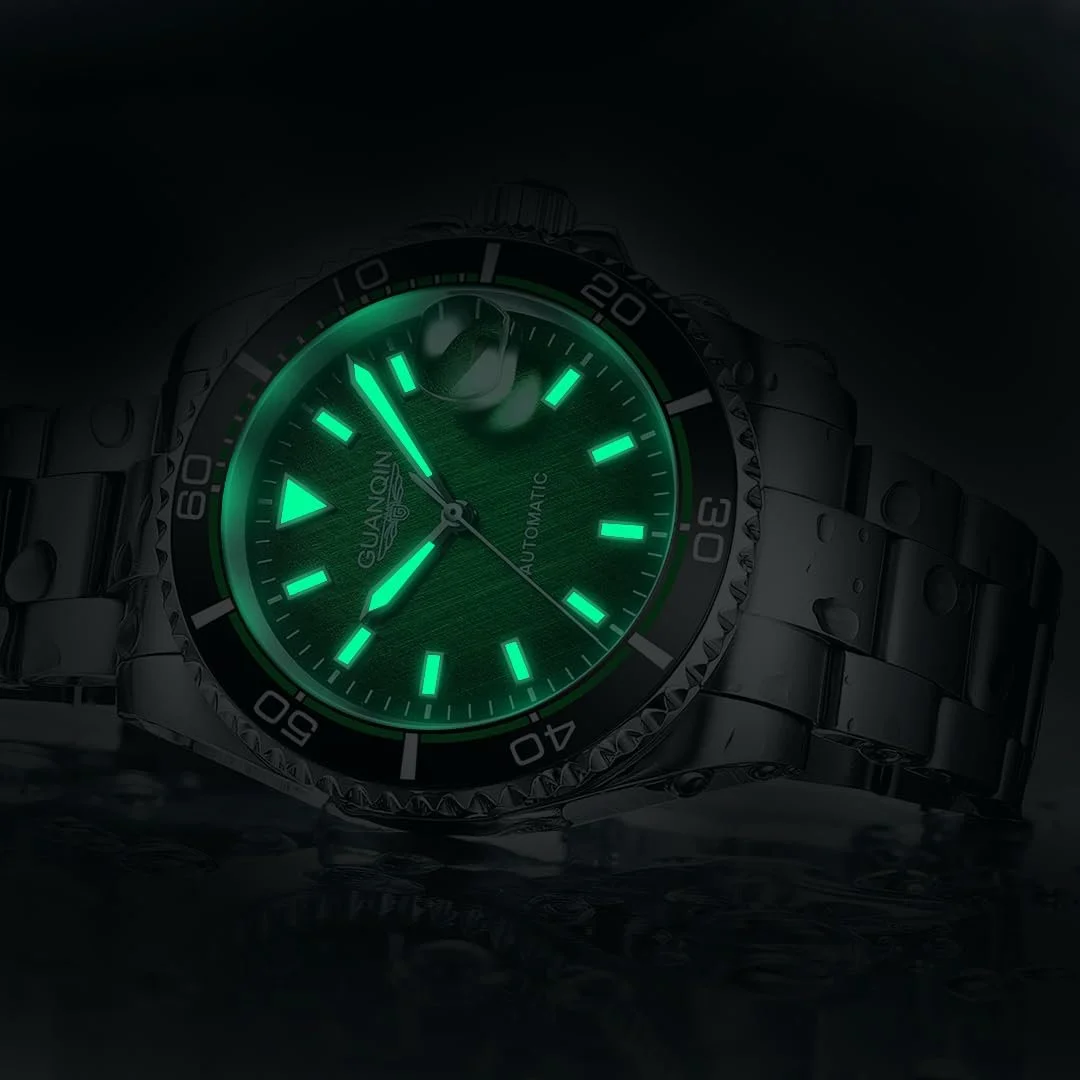 Автоматичний годинник GUANQIN 41 мм, нержавіюча сталь, водонепроникний, механічний, фото №6