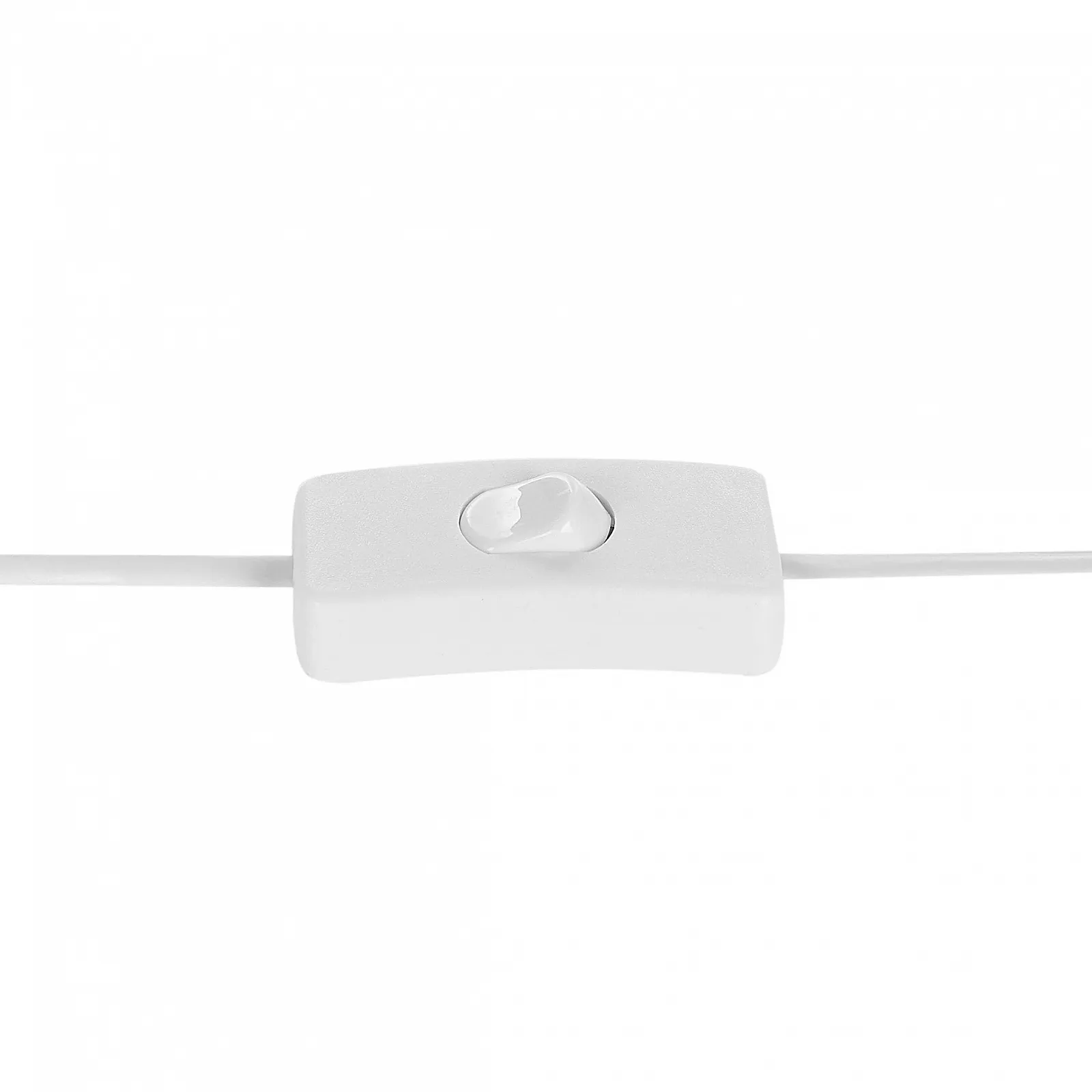 Настільна лампа Alwero Металева основа Гофрований плісований тканинний абажур Конусна форма Білий, фото №7